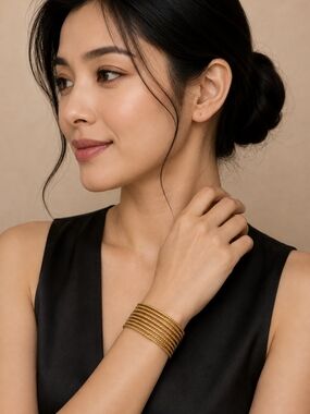 Avon Gold Mesh Cuff Bracelet